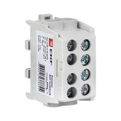 Изображение товара Клемма на 4 провода EKF PROxima 2,5-25 кв.мм с двойным винтом серая (ksr-2.25-2.16-grey)