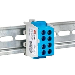 Клемма на 4 провода EKF PROxima 2,5-25 кв.мм с двойным винтом синяя (ksr-2.25-2.16-blue) - фото 4