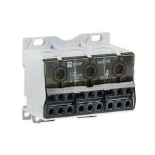Блок распределительный тройной EKF PROxima на DIN-рейку и монтажную панель 84х75х49 мм 690 В IP20 175 А (kbr3-175)