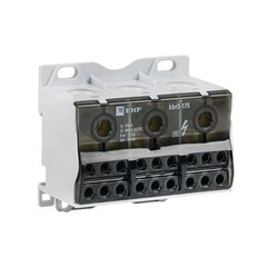 Изображение товара Блок распределительный тройной EKF PROxima на DIN-рейку и монтажную панель 84х75х49 мм 690 В IP20 175 А (kbr3-175)