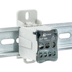 Блок распределительный EKF PROxima на DIN-рейку и монтажную панель 50х70х33 мм 690 В IP20 80 А (plc-kbr80) - фото 4