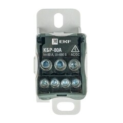 Блок распределительный EKF PROxima на DIN-рейку и монтажную панель 50х70х33 мм 690 В IP20 80 А (plc-kbr80) - фото 3