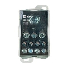 Блок распределительный EKF PROxima на DIN-рейку и монтажную панель 52х98х53 мм 690 В IP20 250 А (plc-kbr250) - фото 2