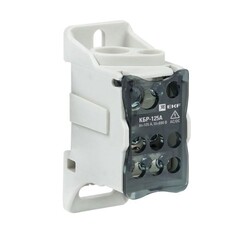 Изображение товара Блок распределительный EKF PROxima на DIN-рейку и монтажную панель 50х80х33 мм 690 В IP20 125 А (plc-kbr125)