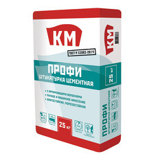Штукатурка цементная КМ Профи армированная 25 кг
