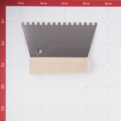 Шпатель для клея зубчатый Hardy 180 мм С1 нержавеющая сталь с деревянной ручкой (0825-661804) - фото 3