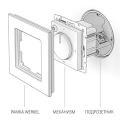 Терморегулятор механический для теплого пола Werkel W1151101 белый - фото 6