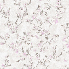 Изображение товара Обои бумажные Саратовские обои Виолетта Д1015-02 (0,53х10,05 м)