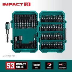 Набор бит Kraftool Impact-51 (26066-H51) PH/PZ/SL/TORX 25/50 мм ударных (51 шт.) - фото 7