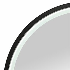 Зеркало с подсветкой круглое 80 см в раме черной бесконтактный сенсор Continent Bronx Black Led (ЗЛП5034) - фото 6