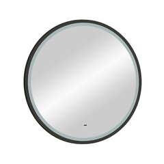 Изображение товара Зеркало с подсветкой круглое 80 см в раме черной бесконтактный сенсор Continent Bronx Black Led (ЗЛП5034)