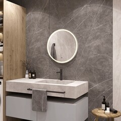 Зеркало с подсветкой круглое 60 см с сенсорным включением Continent Lua Led (ЗЛП5032) - фото 5