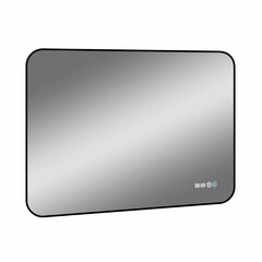 Зеркало с подсветкой прямоугольное 100х70 см с часами Continent Caseiro Led (ЗЛП5054) - фото 6