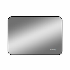 Зеркало с подсветкой прямоугольное 100х70 см с часами Continent Caseiro Led (ЗЛП5054) - фото 1