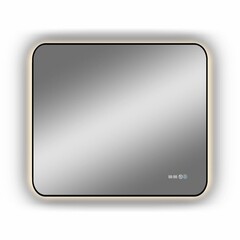 Зеркало с подсветкой прямоугольное 80х70 см с часами Continent Caseiro Led (ЗЛП5053) - фото 5