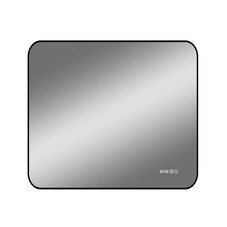 Зеркало с подсветкой прямоугольное 80х70 см с часами Continent Caseiro Led (ЗЛП5053)