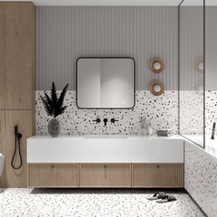 Зеркало с подсветкой прямоугольное 80х70 см с часами Continent Caseiro Led (ЗЛП5053) - фото 3