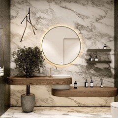 Зеркало с подсветкой круглое 100 см бесконтактный сенсор Continent Solar Led (ЗЛП5049) - фото 10