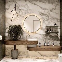 Зеркало с подсветкой круглое 80 см бесконтактный сенсор Continent Solar Led (ЗЛП5047) - фото 9