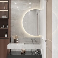 Зеркало с подсветкой фигурное 60х90 см с сенсорным включением Continent Luminora Led (ЗЛП5038) - фото 2