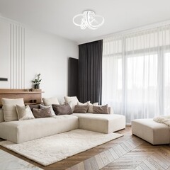 Люстра светодиодная потолочная Freya Haut 93 Вт 4000К 25 кв.м (FR10024CL-L93W) - фото 3