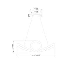 Люстра светодиодная подвесная Freya Fancy 47 Вт 4000К 25 кв.м (FR6059PL-L47W) - фото 3