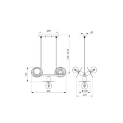 Люстра подвесная Freya Ferro E27 120 Вт 15 кв.м (FR4009PL-03GB) - фото 2