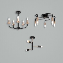 Люстра потолочная Freya Matis E27 180 Вт 15 кв.м (FR4010CL-03GB) - фото 5