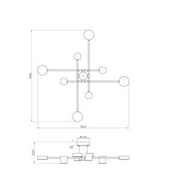 Люстра светодиодная потолочная Freya Tibo 48 Вт 4000К 20 кв.м (FR6048CL-L8B) - фото 2
