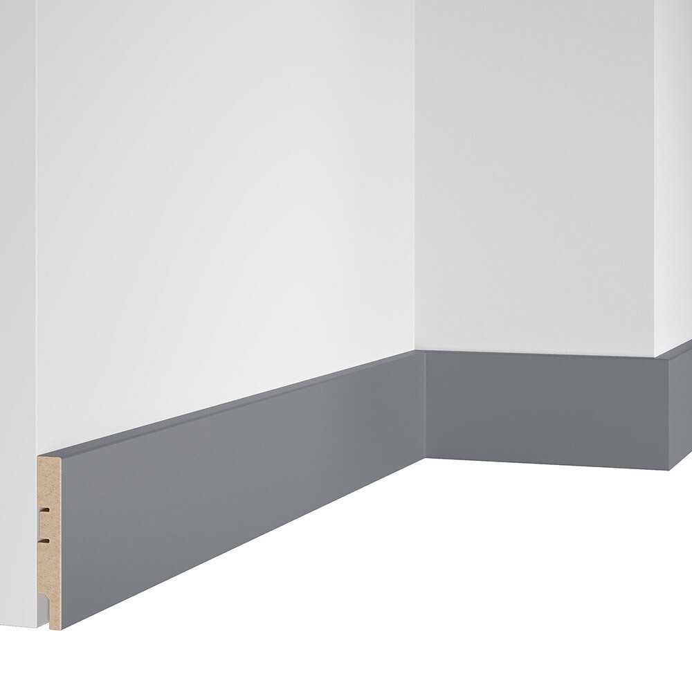 Изображение товара Плинтус из МДФ Artiva веллюто гриджио 80х16х2400 мм Гармоничное завершение интерьера