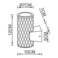 Светильник садово-парковый настенный Arte Lamp Hyadum черный 120 мм GU10 35 Вт IP54 (A3458AL-1BK) - фото 3