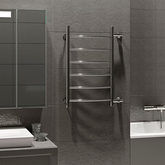 Полотенцесушитель водяной MyFrea MyLondon 700х400 мм лесенка с боковым подключением 600 мм хром - фото 3