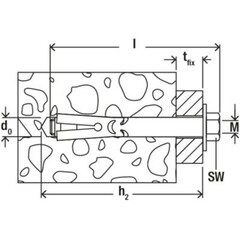 Анкер втулочный Fischer FSA 12х91 мм для бетона с болтом (20 шт.) - фото 2