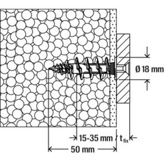 Дюбель для изоляционных панелей Fischer 25х50 мм металлический гвоздь (4 шт.) - фото 4