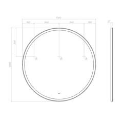 Зеркало с подсветкой круглое 100 см бесконтактный сенсор Vigo Cosmo Comfort 1000 (142) - фото 2