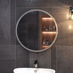 Зеркало с подсветкой круглое 70 см бесконтактный сенсор Vigo Cosmo Comfort 700 (139) - фото 3