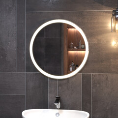 Зеркало с подсветкой круглое 60 см бесконтактный сенсор Vigo Cosmo Comfort 600 (138) - фото 3