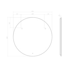Зеркало с подсветкой круглое 110 см бесконтактный сенсор Vigo Otti Classic 1100 (88) - фото 3