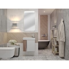 Зеркало с подсветкой прямоугольное 46х82 см Aquaton Вита (1.A221.9.02V.T01.0) - фото 7