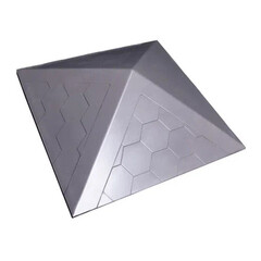 Колпак на столб 390х390 мм графитовый чешуя