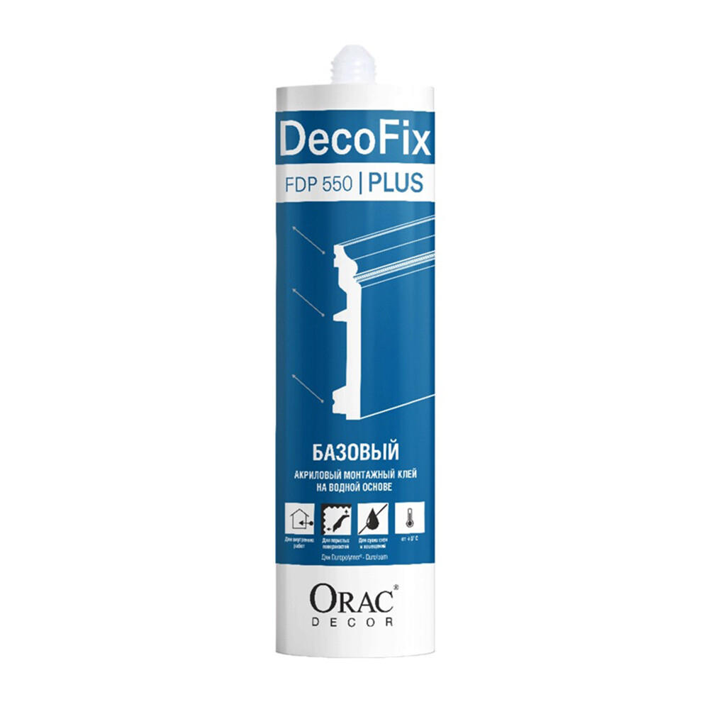 Изображение товара Клей монтажный акриловый Orac Decor Decofix pro plus FDP550 белый 310 мл