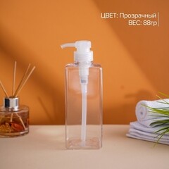 Дозатор для мыла Доляна настольный пластик прозрачный (3823800) - фото 5