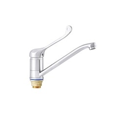 Смеситель для раковины ПСМ Профсан локтевой с поворотным изливом хром (548078)