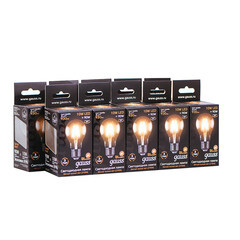 Лампа светодиодная филаментная Gauss E27 2700К 10 Вт 930 Лм 185-265 В груша А60 прозрачная (10 шт.) - фото 5