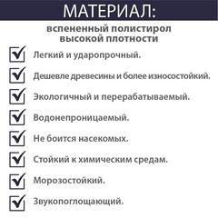 Панель декоративная из экополимера 120х3000х10 мм бук светлый 0,36 кв.м - фото 7