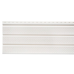 Софит ПВХ перфорированный Docke Standard пломбир 3000х305 мм - фото 3