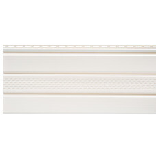 Софит ПВХ с центральной перфорацией Docke Standard пломбир 3000х305 мм