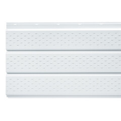 Софит металлический перфорированный Grand Line сигнальный белый RAL 9003 2000х357х0,45 мм - фото 2