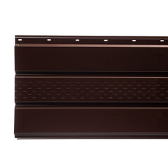 Софит металлический с центральной перфорацией Grand Line коричневый RAL 8017 2000х357х0,45 мм - фото 2