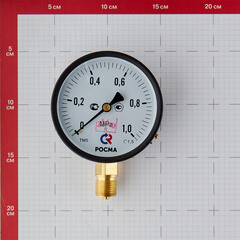 Манометр Росма радиальный 1/2 НР(ш) 10 бар d100 мм (6836) - фото 4